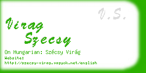 virag szecsy business card